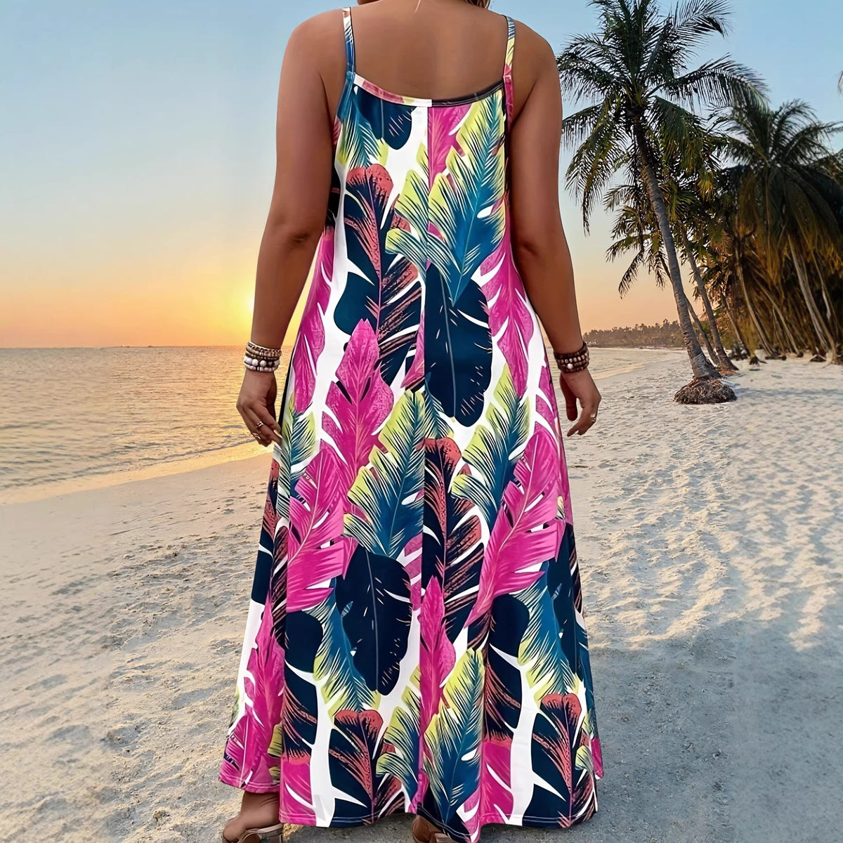 Casual Printed Strapless Maxi Dress for Women, Boho BeachwearSummer Vacation Dress