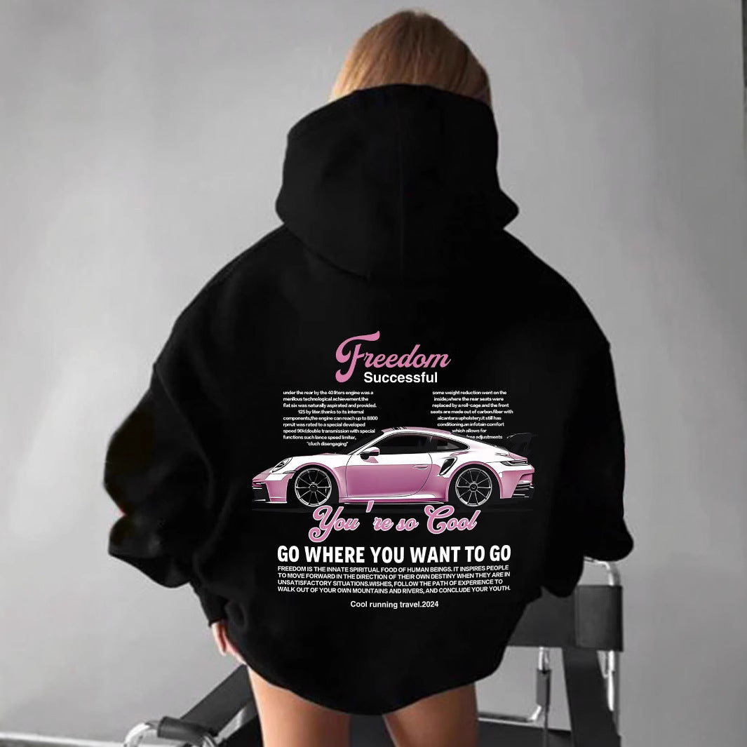 Autumn and Winter Hot Selling Women's Oversized Slogan